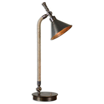 Duvall Task 27.5" Task Lamp in Plated Oxidized Bronze