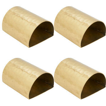 Hammered DesignTable Napkin Rings (Set of 4), Gold