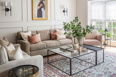 Inspiration for a transitional living room remodel in DC Metro