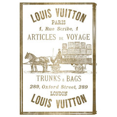 Vintage Woodgrain Louis Vuitton Sign 3