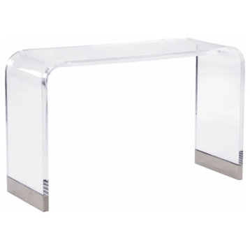 Acrylic Silver Console Table
