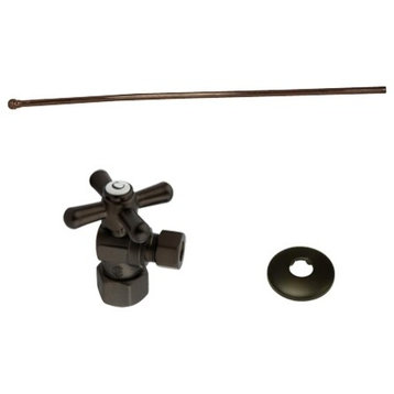 Kingston Toilet Supply Kit Combo 1/2" IPS X 3/8" Comp Outlet, Oil Rubbed Bronze