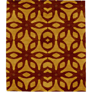 Patterned M Wool Signature Rug, 5'x8'