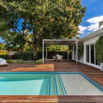 Backyard of a Modern Pool House, Modern House, Remodeling Ideas