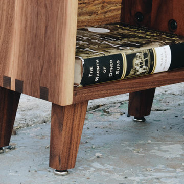 Storage Headboard with Hidden Shelf