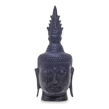 Bronze Sculpture, 'Spiritual Buddha', Indonesia