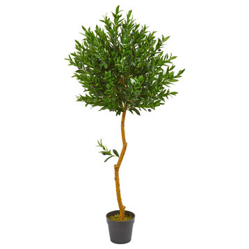 58" Olive Topiary Artificial Tree UV Resistant, Indoor/Outdoor