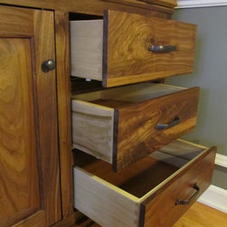 Black Walnut Drop Front Secretary Desk - Furniture