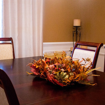 Festive Fall Dining Room with Harvest Candelabrum