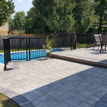 Ep Henry Reataining wall and patio. Topsoil and Sod install. Before, During, & A