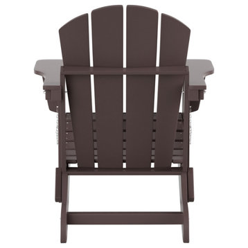 Paradise Outdoor Folding Poly Adirondack Chair (Set of 4)