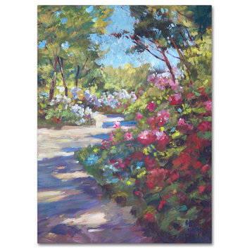 David Lloyd Glover 'Arboretum Garden Path' Canvas Art, 35"x47"