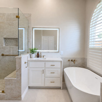 Plano TX - Mary Full Master Bathroom Remodeling