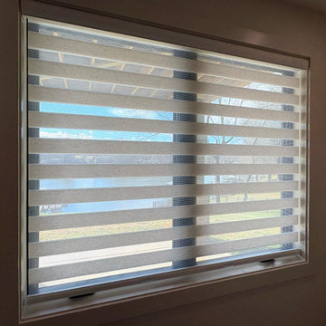 Custom Zebra Shades in Lake Norman Lakefront Home in Sherrills Ford NC
