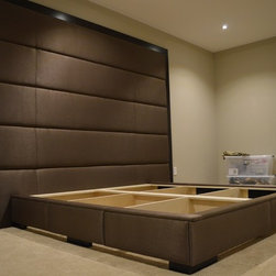Custom Platform Bed w/ Headboard - Panel Beds