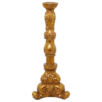 Traditional Brass Polystone Candle Holder 561725