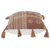 Parkland Collection Transitional Tribal Brown 14" x 20" Pillow