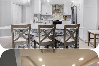 Example of a minimalist kitchen design in Tampa