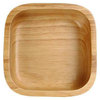 Wooden Dinnerware Fruit, Meat, Dessert Dishes, Square Food Bowl, 12.5x12.5cm