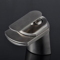 Single Handle Nickel Brushed Centerset Waterfall Bathroom Sink Faucet (T0701S) - Bathroom Sink Faucets