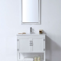 Abel 30 inch Matte White Finish Bathroom Vanity - Bathroom Vanities And Sink Consoles