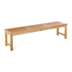 Wintons Teak Abacus Backless Bench - Outdoor Benches