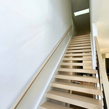 Project #111 | Open-Riser Staircase with Glass Panel Detail