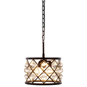 1213 Madison Collection Pendant Lamp,12''x9'',Mocha Brown