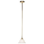 Livex Lighting - Livex Lighting 4256-02 North Port - One Light Mini-Pendant - No. of Rods: 3  Canopy IncludedNorth Port One Light Polished Brass White *UL Approved: YES Energy Star Qualified: n/a ADA Certified: n/a  *Number of Lights: Lamp: 1-*Wattage:100w Medium Base bulb(s) *Bulb Included:No *Bulb Type:Medium Base *Finish Type:Polished Brass
