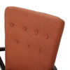 GDF Studio Suffolk French Style Fabric Arm Chairs, Orange, Single