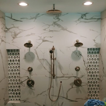 Backlit Stone Bathroom Renovation