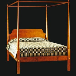 Tiger Maple Four Poster Bed - Canopy Beds