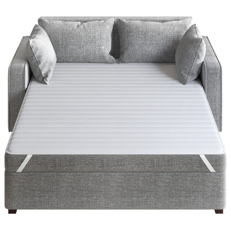 Madison Park Essentials Frisco Quilted Sofa Bed Antimicrobial Mattress Topper