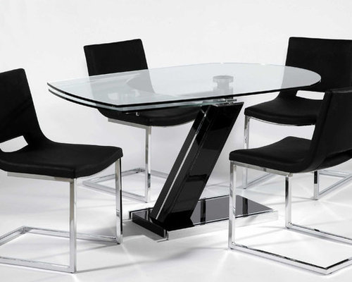 extendable round rectangular clear glass top leather designer table set dining tables - Designer Kitchen Tables extendable round rectangular clear glass top leather designer table set dining tables - Designer Kitchen Tables