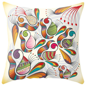 Abstract Nature Paisley Pillow Cover