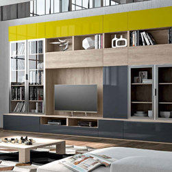 Modern Wall Unit 3D G by Artigian Mobili Italy - $8,399.00 - Entertainment Centers And Tv Stands