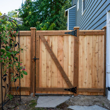 Modern Cedar Privacy Fence Installation Seattle Area