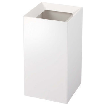 Veil Square Trash Can, White