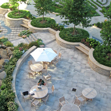 Terraced Gardens with Labyrinth in the Background