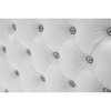 Best Master Seville Tufted Crystals Cal King Platform Bed in White/Silver Base