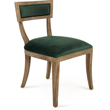 Carvell Side Chair Green Velvet