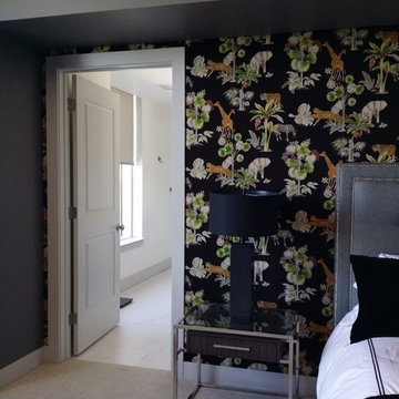 Single accent wall - Fabric wall upholstery