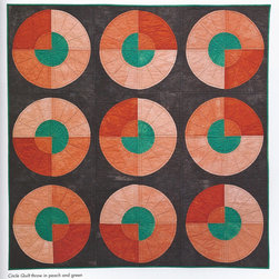 Modern Quilts - Peach Circle Quilt - Quilts And Quilt Sets