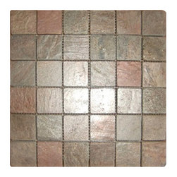 Indian Copper Slate Stone Mosaic Tiles - Mosaic Tiles