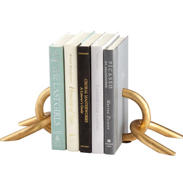 Goldie Locks Bookends, Gold
