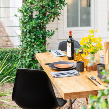 Outdoor Dining Under Custom Pergola