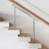 Stainless Steel Handrail Silver Outdoor Stair Railing, 39.4in/100cm
