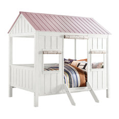 Spring Cottage Bed, White and Pink, Full