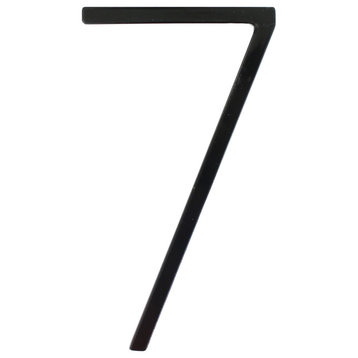 Floating House Number, Black, Number 7
