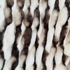White Charcoal Snow Chinchilla Faux Fur Luxury Throw Blanket, Throw 36Wx60L